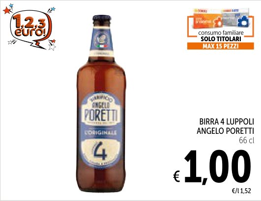 Birra 4 Luppoli Originale, 66 cl