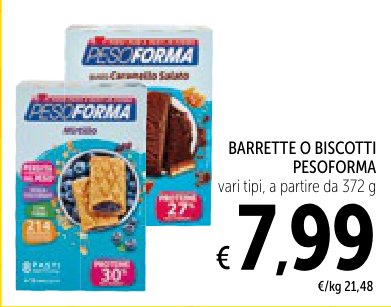 Barrette o biscotti, vari tipi, a partire da 372 g