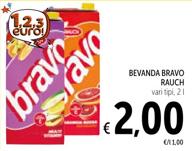 Bevanda Bravo, vari tipi, 2 l