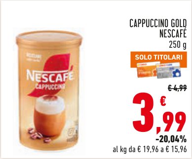 Cappuccino Gold Nescafé 250 g