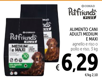 Alimento cani adult medium e maxi Petfriends Plus