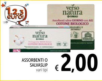 Assorbenti o salvaslip, vari tipi