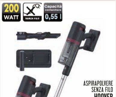 Aspirapolvere senza filo Hoover, motore brushless, filtro H11