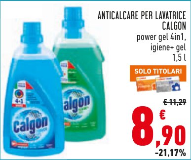 Anticalcare per lavatrice Calgon, power gel 4in1, igiene + gel, 1,5 l
