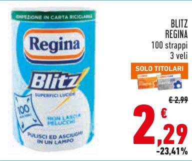 Blitz Regina, 100 strappi, 3 veli