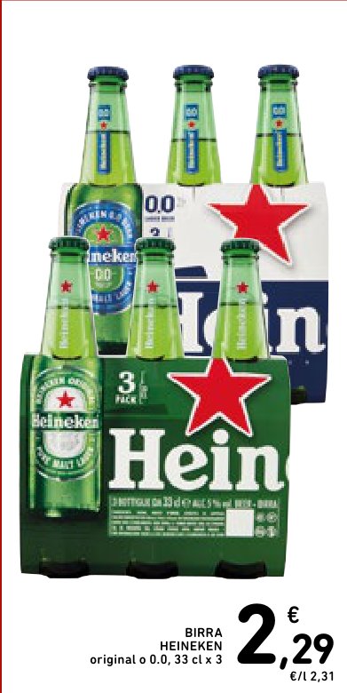 Birra Heineken Original 0.0, 33 cl x 3