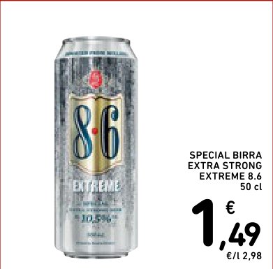 Birra Extra Strong 8.6, 50 cl