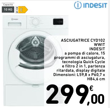 Asciugatrice CYD102 W WIT