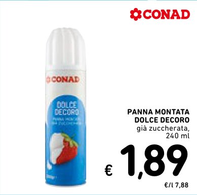 Panna montata già zuccherata, 240 ml