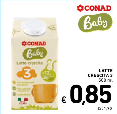 Latte crescita 3, 500 ml