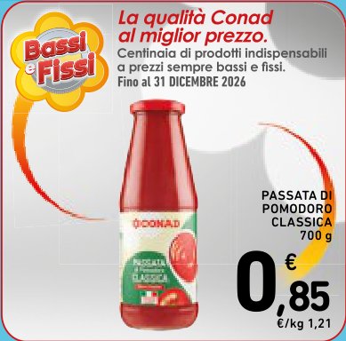 Passata di pomodoro classica, 700 g
