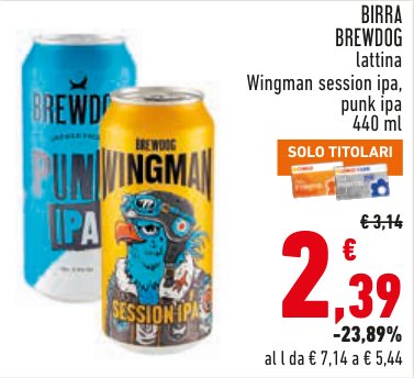 Birra BrewDog Wingman Session IPA, Punk IPA 440 ml