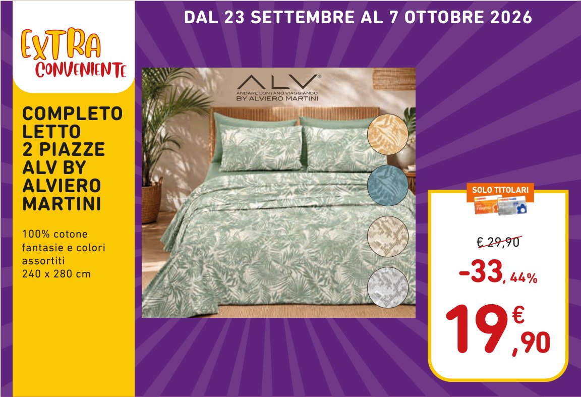 Completo letto 2 piazze Alviero Martini