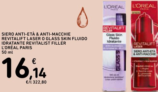 Siero anti-età & anti-macchie Revitalift Laser 3.0 Glass Skin Fluido Idratante / Revitalift Filler 50 ml