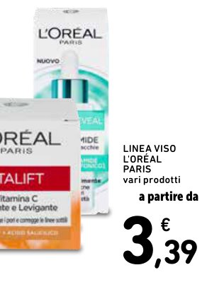 Linea viso L'Oréal Paris, vari prodotti