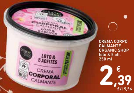 Crema corpo calmante Organic Shop Loto & 5 Oli, 250 ml