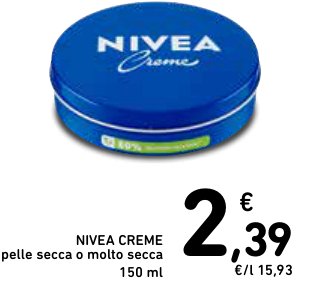 Nivea Creme pelle secca o molto secca, 150 ml