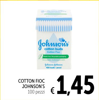 Cotton fioc Johnson's, 100 pezzi