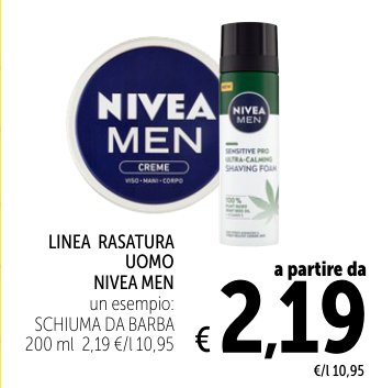 Schiuma da barba Nivea Men, 200 ml