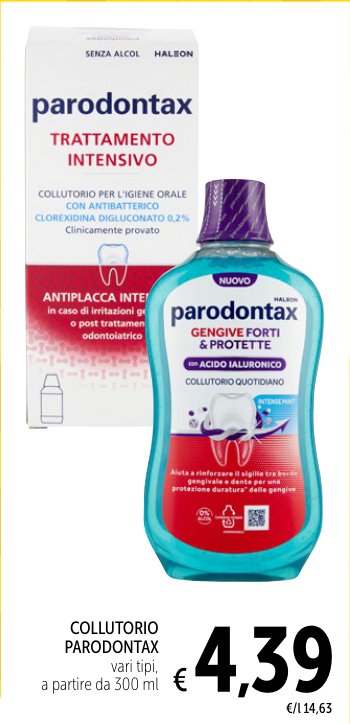 Collutorio Parodontax, vari tipi, a partire da 300 ml