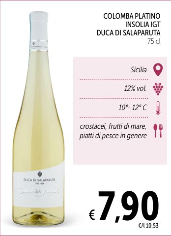 Colomba Platino Insolia IGT Duca di Salaparuta 75 cl