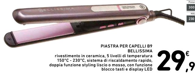 Piastra per capelli B9