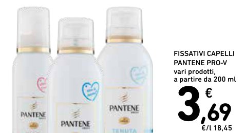 Fissativi capelli Pantene Pro-V, vari prodotti, a partire da 200 ml