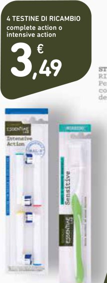 Testine di ricambio complete Action o Sensitive Action, 4 pezzi