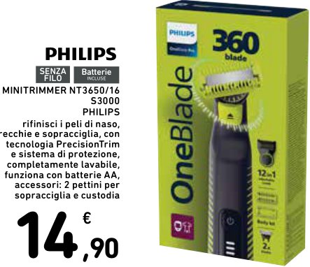 Rasoio OneBlade Pro 360° QP6507/23