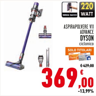 Aspirapolvere V11 Advance