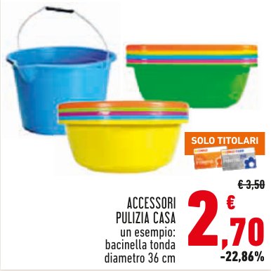 Bacinella per pulizia casa, diametro 36 cm