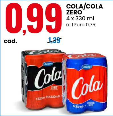 Cola/Cola Zero 4 x 330 ml