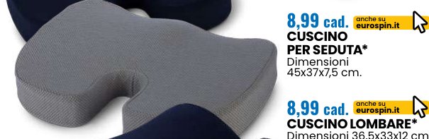 Cuscino per seduta