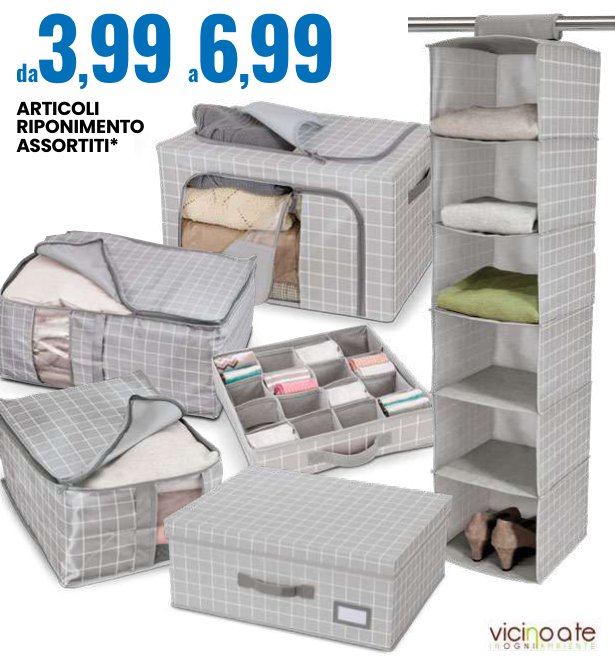 Articoli riponimento assortiti