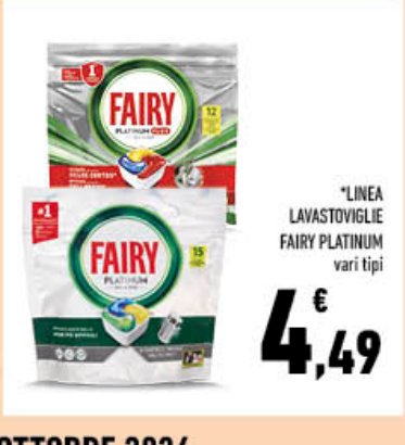 Linea Lavastoviglie Fairy Platinum vari tipi