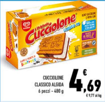 Cucciolone Classico Algida, 6 pezzi, 480 g