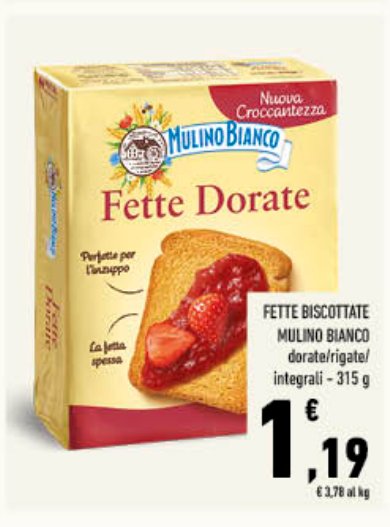 Fette Dorate Mulino Bianco dorate/rigate/integrali 315 g