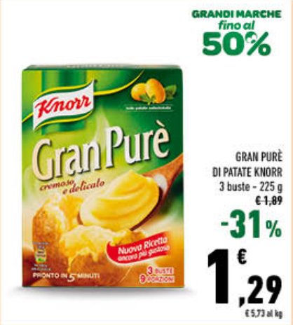 Gran Purè di Patate 3 Buste 225 g