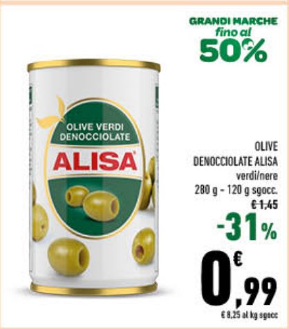 Olive Verdi Denocciolate 280 g
