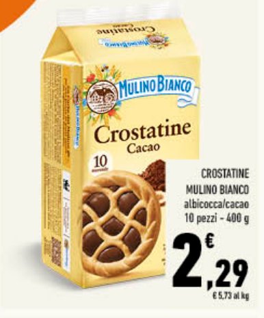Crostatine Mulino Bianco Albicocca/Cacao 10 pezzi - 400 g