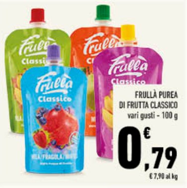 Frullà Purea di Frutta Classico, vari gusti, 100 g
