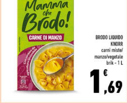 Brodo liquido carni miste, manzo o vegetale 1 l