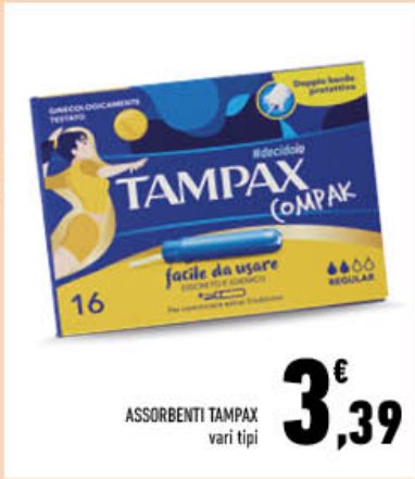 Assorbenti Tampax vari tipi