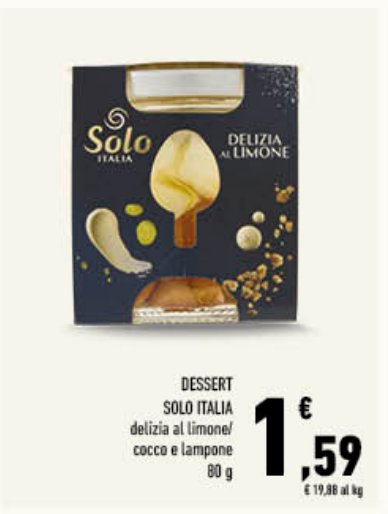 Delizia al limone/cocco e lampone 80 g