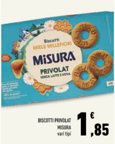 Biscotti Privolat Misura vari tipi
