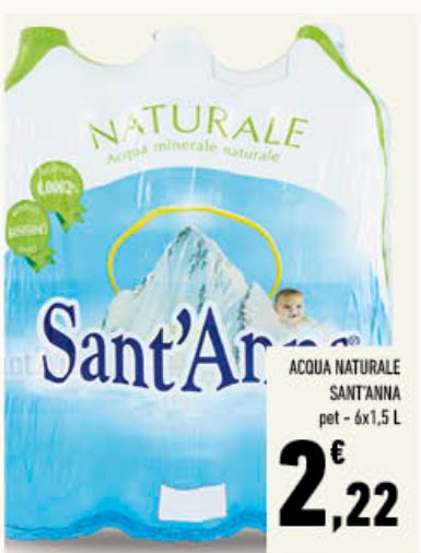 Acqua naturale Sant'Anna - pet - 6 x 1,5 l