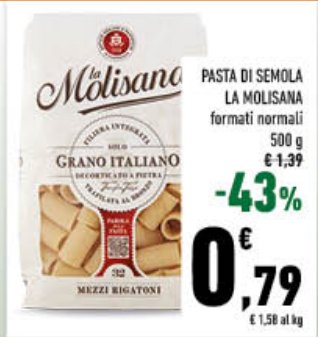 Pasta di semola La Molisana formati normali 500 g