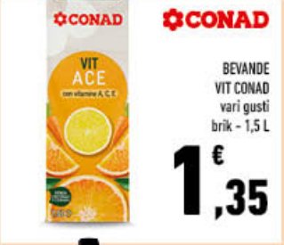 Bevanda Vit Ace Conad vari gusti brik - 1,5 L