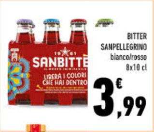 Bitter Sanpellegrino bianco/rosso - 8 x 10 cl