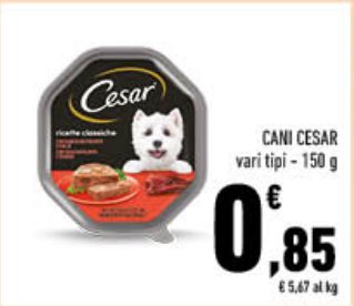 Cani Cesar vari tipi - 150 g